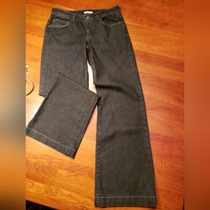 Eileen Fisher Flare Jeans, Size 4, black wash denim.